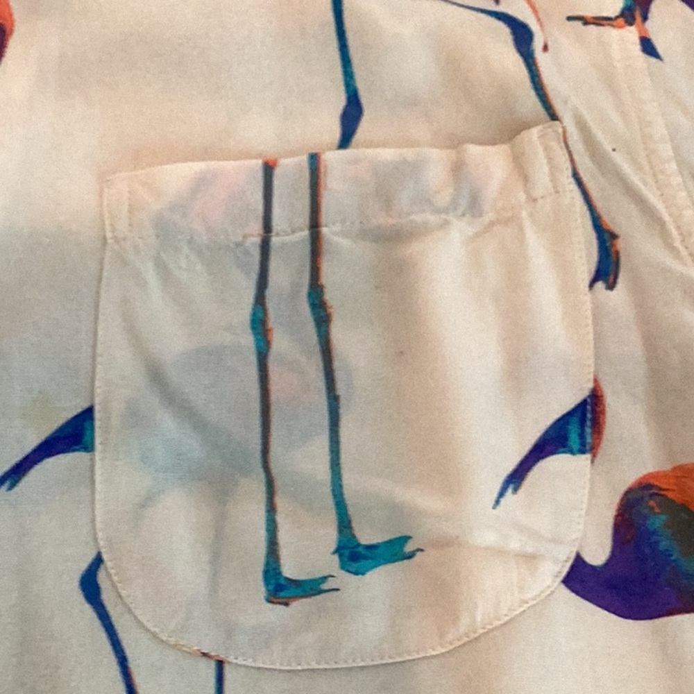 Flamingo Print Cream Shirt 2 piece set - Picture 9 of 9